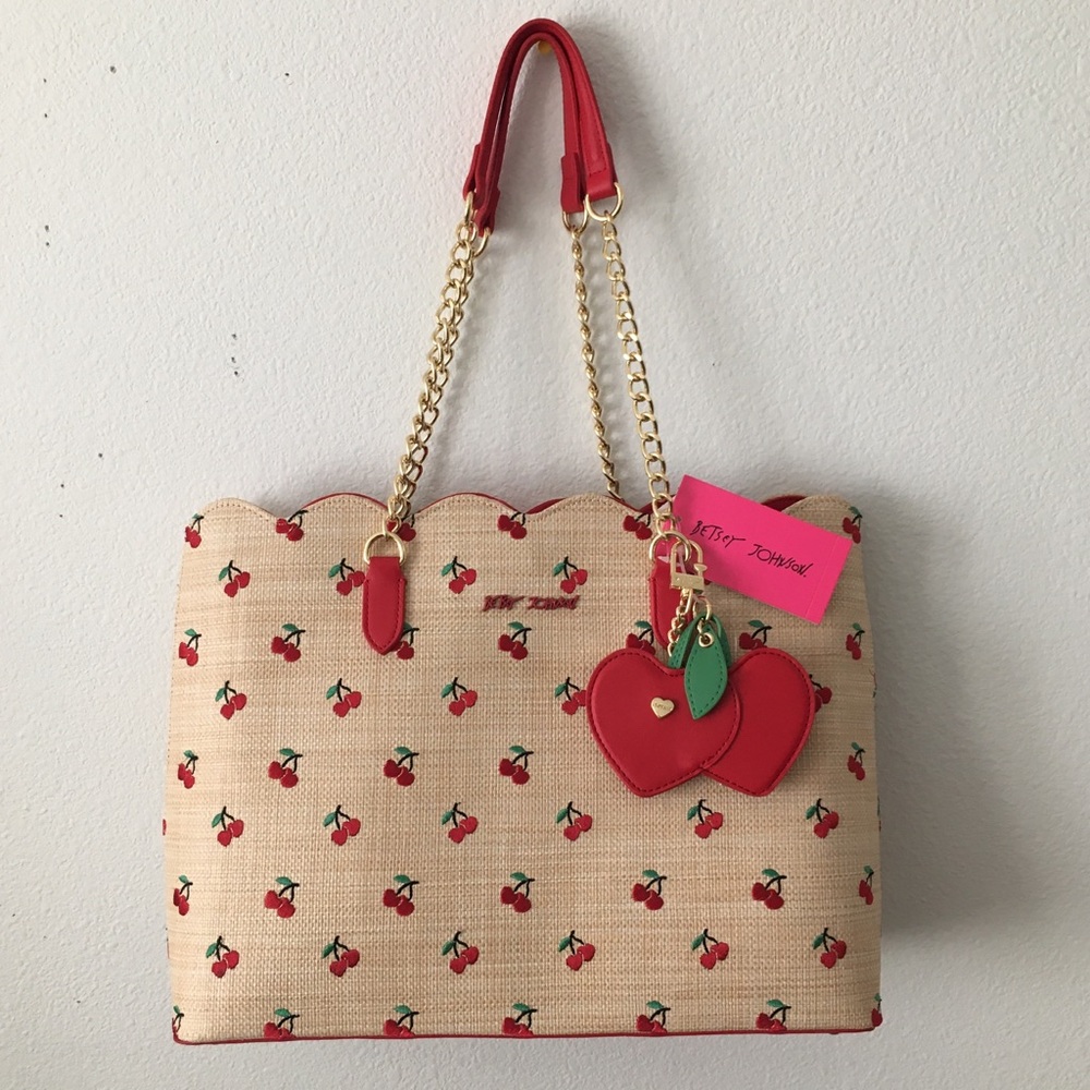 Cherry Shoulder Tote Bag by Betsey Johnson